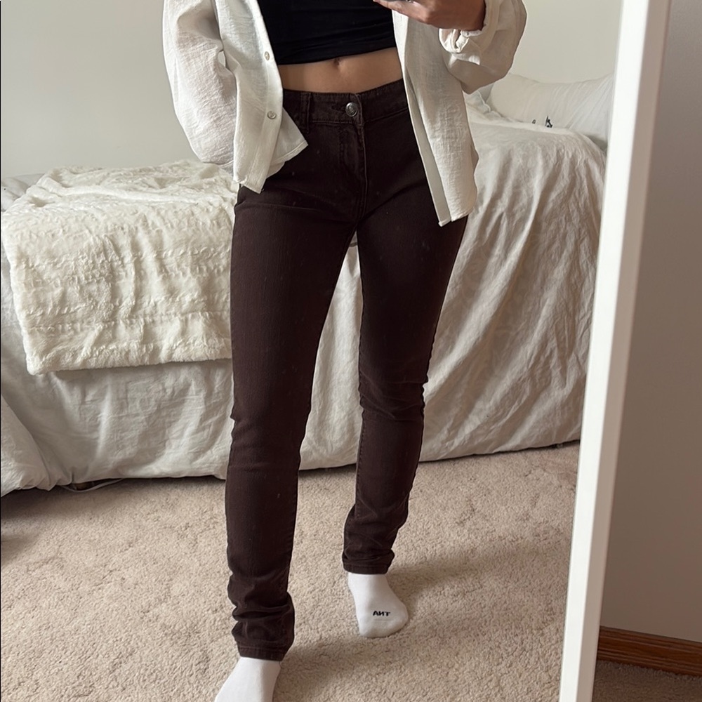 Stylish Brown Skinny Jeans